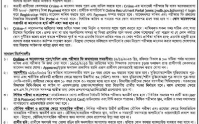 বাংলাদেশ পানি উন্নয়ন বোর্ড নিয়োগ বিজ্ঞপ্তি ২০২৩, আবেদন শেষ ১১-১১-২৩ খ্রিঃ